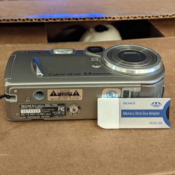 SONY CYBER SHOT DSC P92 5 MEGA PIXELPOINT N SHOOT DIGITAL CAMERA / MPEGMOVIE VX - Picture 9 of 9